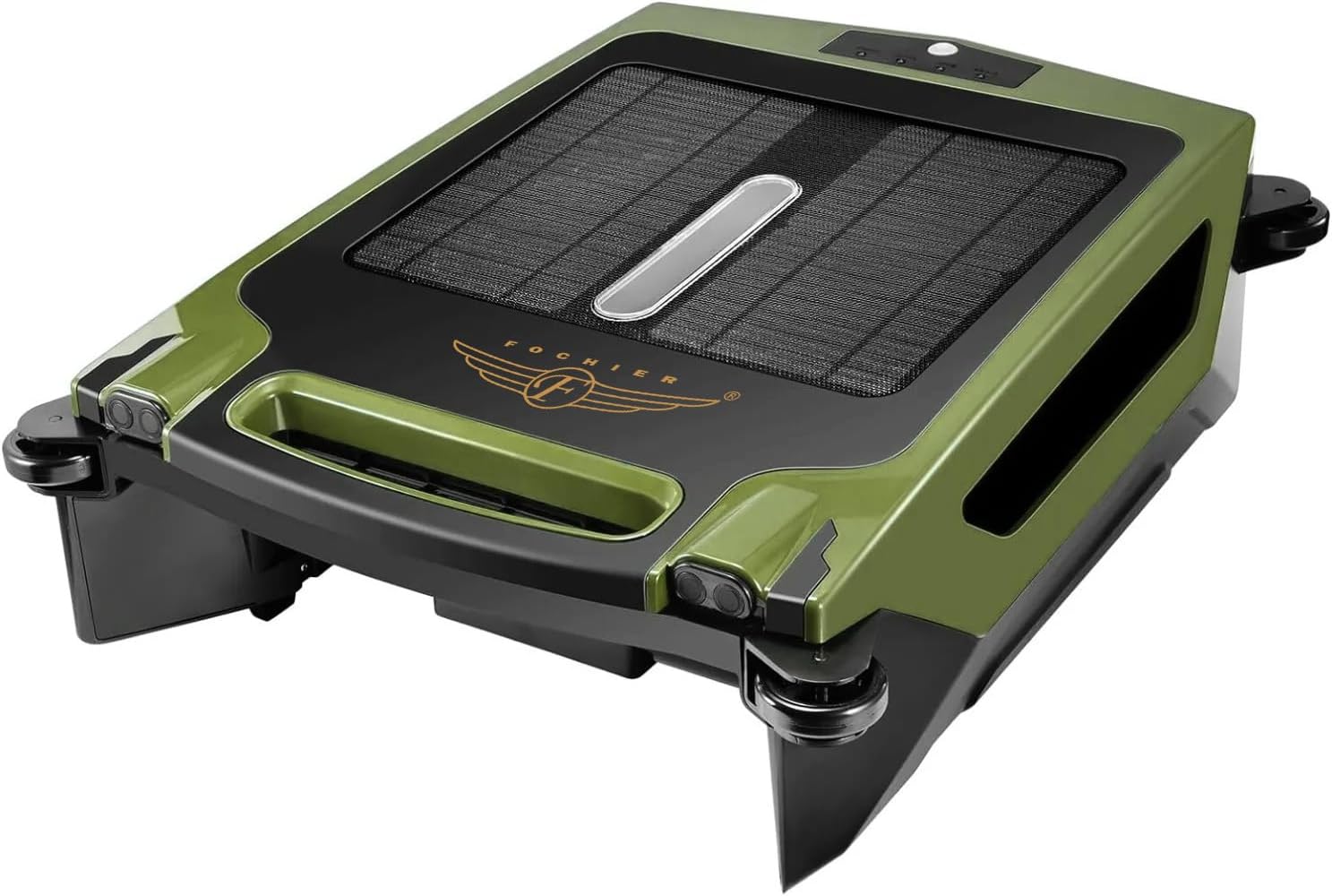 (2024 New) Cordless Robotic Pool Cleaner, Solar Powered Pool Skimmer for Pool Surface with Dual Charging Options, Pool Robot Vacuum with Automatic Obstacle Avoidance, Green