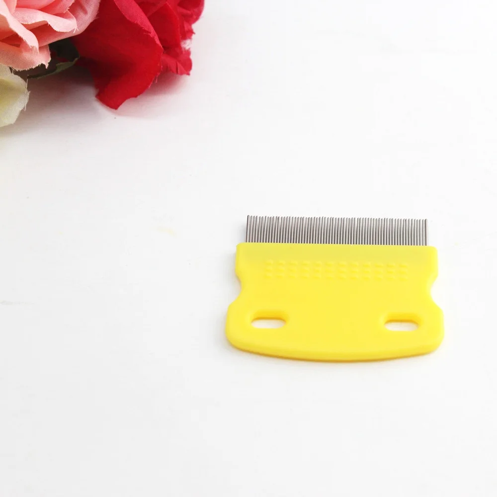Shldybc Pet Hair Grooming Comb Flea Shedding Brush Puppy Dog Stainless Comb, Dog Puppy Grooming Steel Small Fine Toothed Pet Flea Comb New