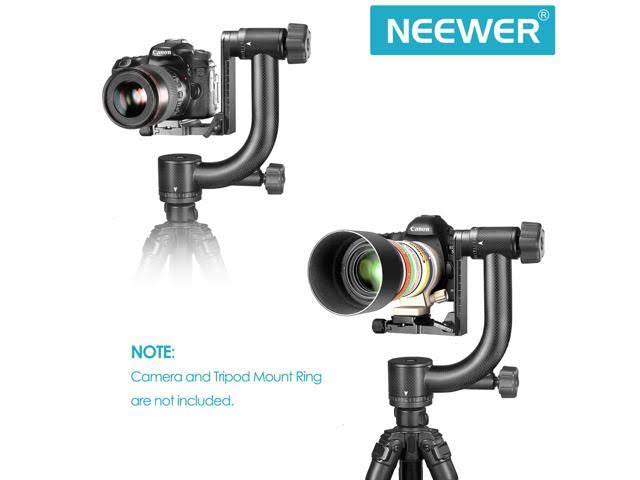 Neewer Professional Heavy Duty Carbon Fiber 360 Degree Panoramic Gimbal Tripod Head with Arca-Swiss Standard 1/4 inch Quick Rele