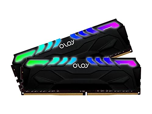 OLOy DDR4 RAM 16GB (2x8GB) Warhawk Aura Sync RGB 3600 MHz CL18 1.35V 288-Pin Desktop Gaming UDIMM (MD4U0836180BE0DA)