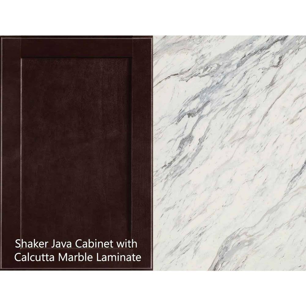 Hampton Bay 8 ft. Laminate Countertop Kit in Calcutta Marble with Valencia Edge