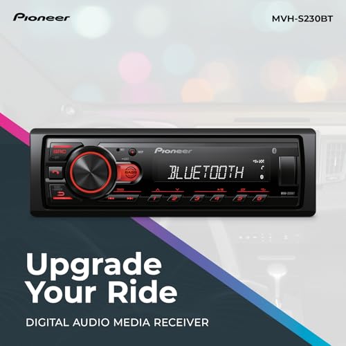 Pioneer MVH-S322BT Bluetooth Car Stereo with USB/AUX Inputs, Smartphone Connectivity, Pioneer Smart Snyc, and Hands-Free Calling for Enhanced in-Car Audio Experience