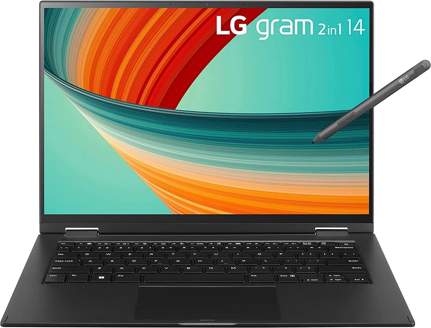 LG gram 14” 2in1 Lightweight Laptop, Intel 13th Gen Core i7 Evo Platform, Windows 11 Home, 32GB RAM, 1TB SSD, Black
