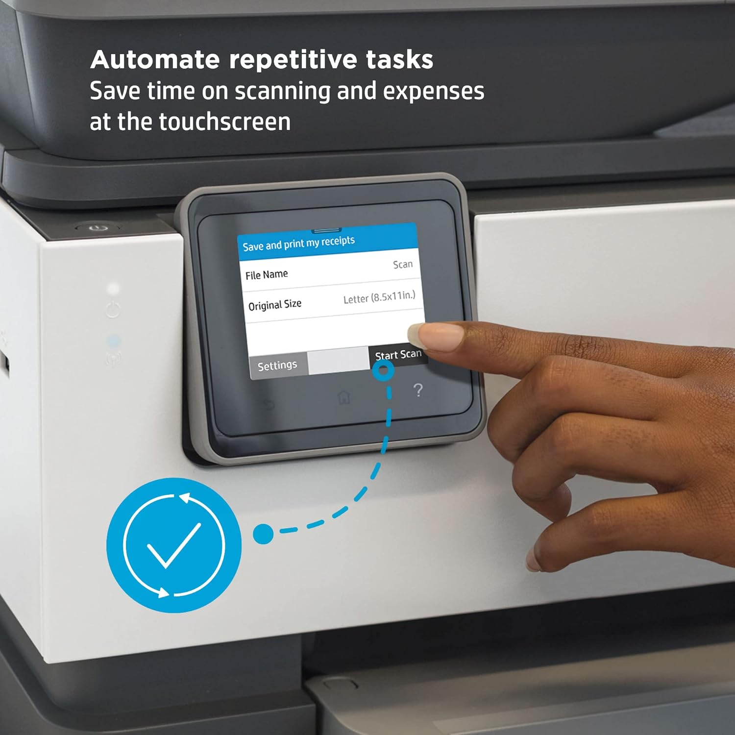 HP OfficeJet Pro 9018e Wireless All-in-One Inkjet Color Printer, Auto 2-Sided, Print & Copy & Scan & Fax, 22ppm, 4800 x 1200dpi, 35-Sheet ADF, 2.7 Color Touchscreen Display, Lanbertent Printer Cable