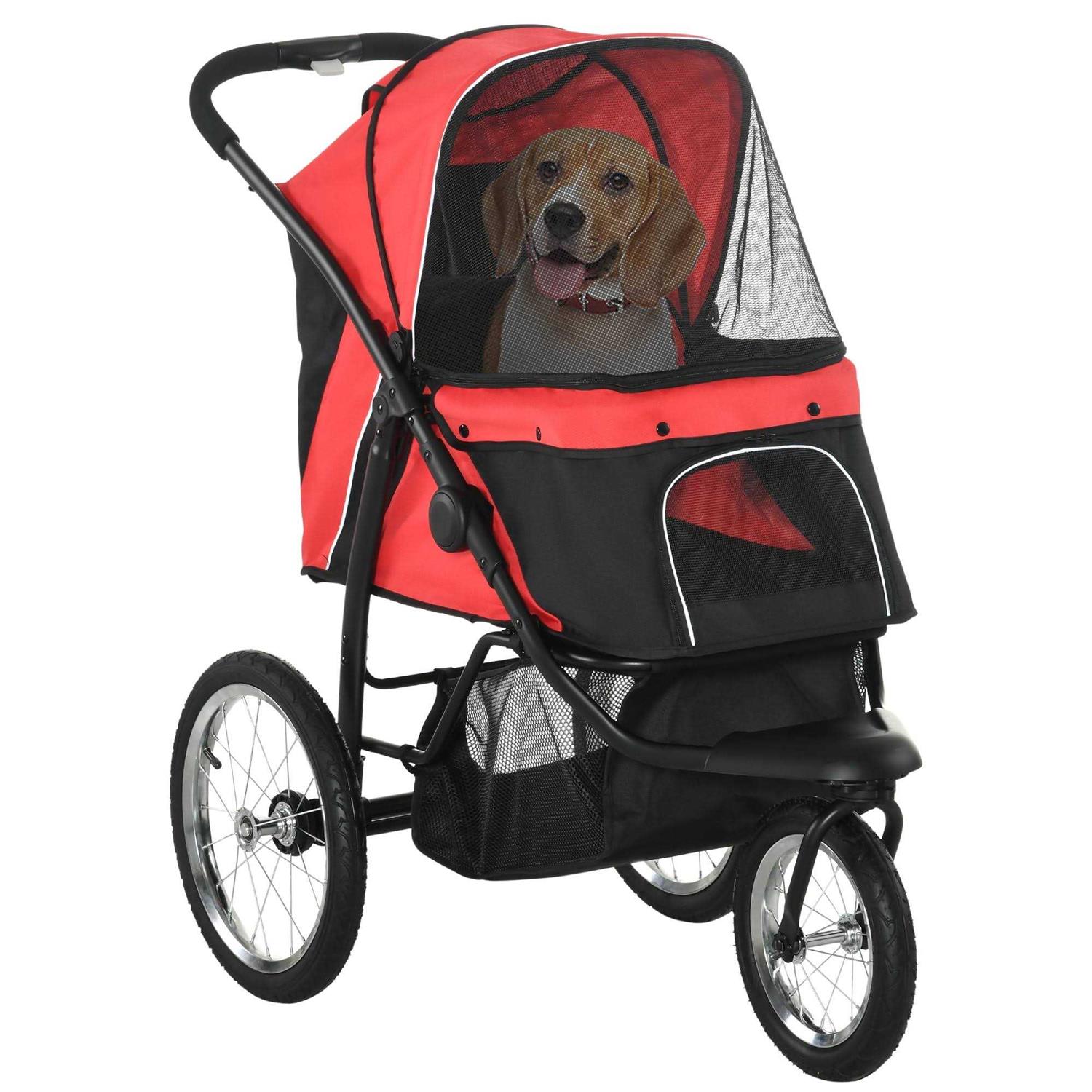 PawHut Pet Stroller for Small Dogs and Medium Dogs Foldable Cat Pram - Pet Supplies online store