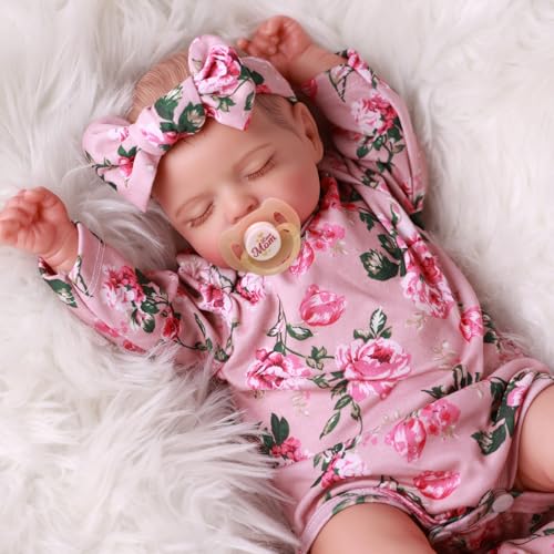 BABESIDE Lifelike Reborn Baby Dolls - 20 inch Sleeping Realistic Newborn Baby Dolls Soft Body Real Life Baby Dolls Girl with Accessories Gifts for Kids Age 3 + & Collection