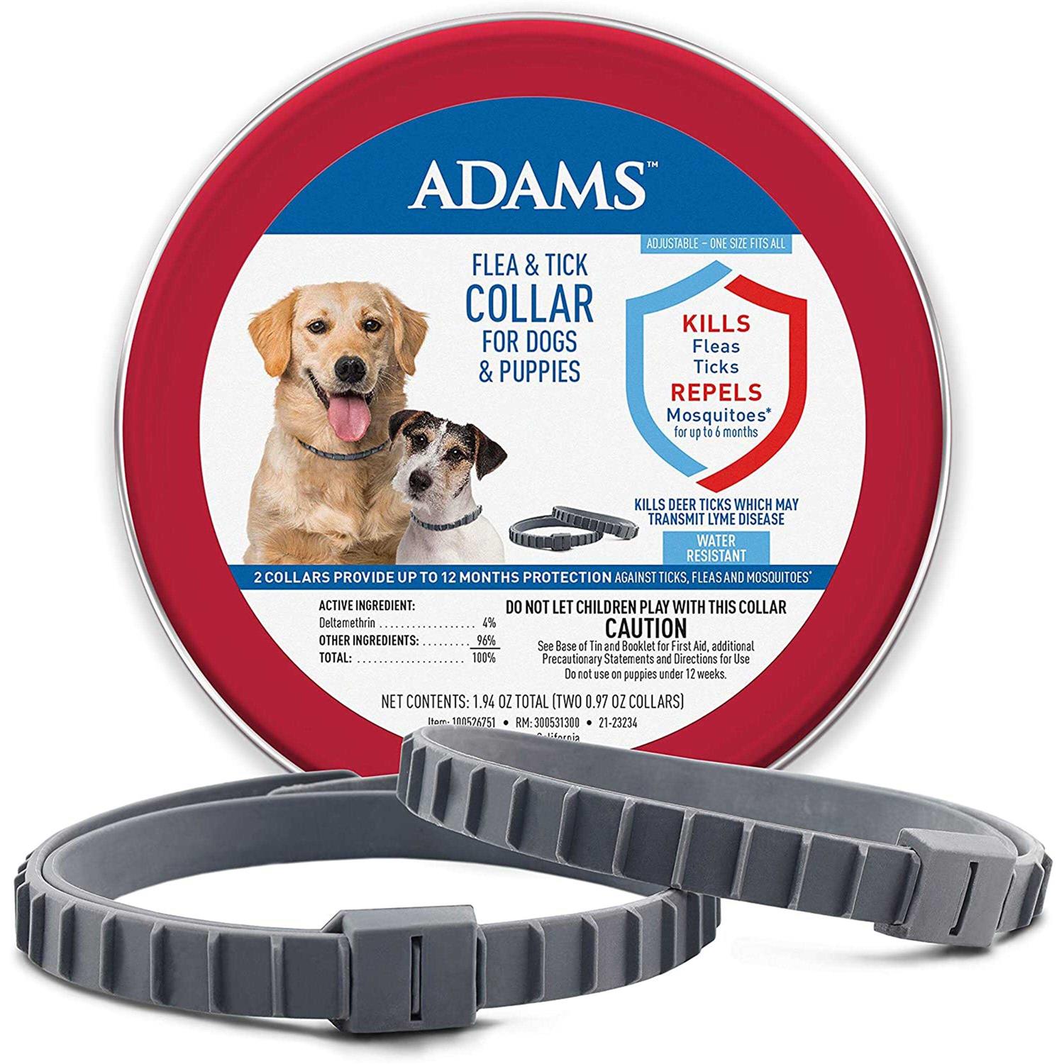 Adams Flea Tick Collar Plus for Dogs Puppies - Pet Supplies online store