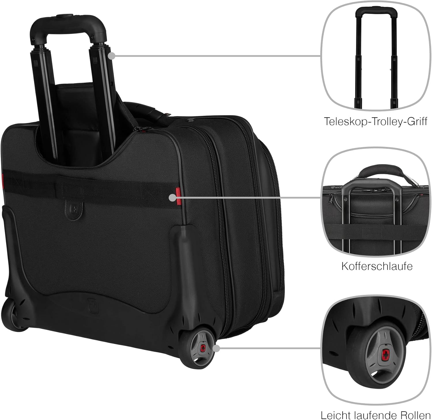 Wenger Patriot Rolling Case Blk Up To 17IN Laptop with notebook Case (WA-7953-02F00)