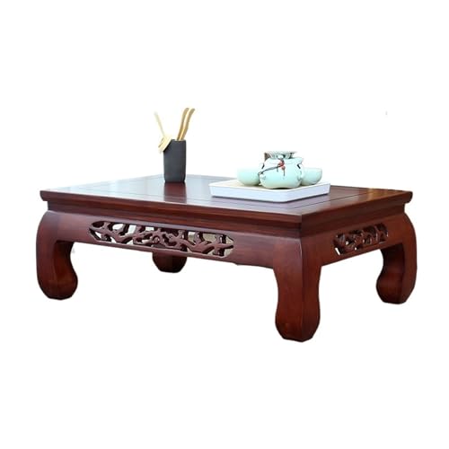 Low Table Bay Window Japanese Floor Table, Small Coffee Table & Tea Table, Low Table for Sitting on The Floor, Wooden Balcony Tatami Low Table Table for Living Room, Bay Window(01)