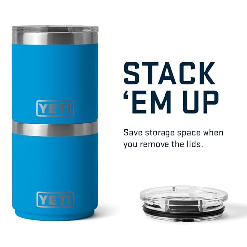 YETI Rambler Lowball, Vacuum Insulated Stainless Steel Stackable Lowball with MagSlider Lid, Stainless Steel, 10 oz (296 ml)
