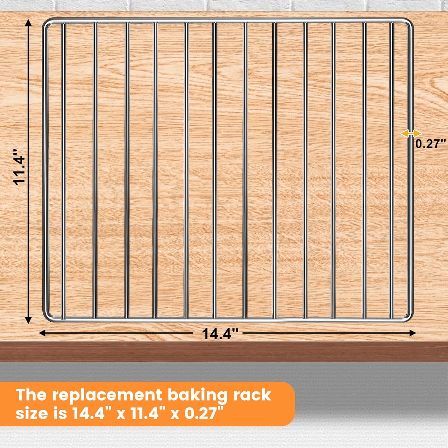 Air Fryer Wire Rack for Ninja Foodi 10 in 1 DT201 DT251 Digital Convection Toaster Oven, 14.4''*11.4'' Stainless Steel Air Fryer Accessories Roasting Steamer Grill Racks Baking Tray Rack