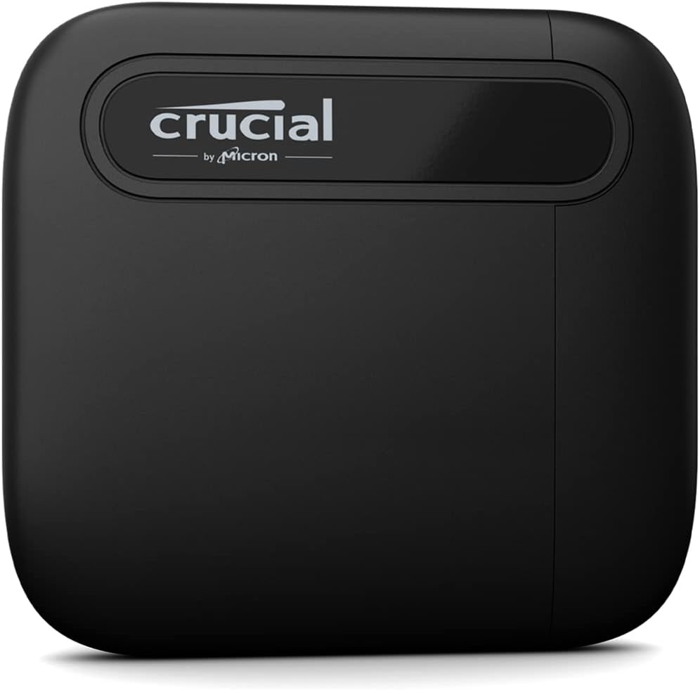 Crucial X6 1TB Portable SSD – Up to 540MB/s – USB 3.2 – External Solid State Drive, USB-C - CT1000X6SSD9