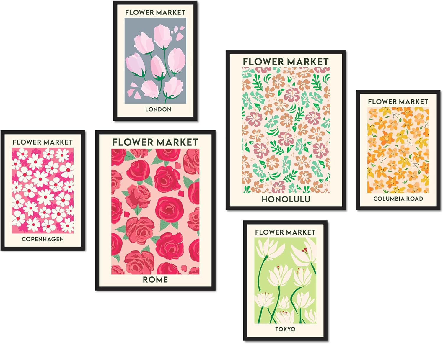 Henri Matisse Wall Art Posters Prints Artwork Paintings Pack 6 - Wall Decor for Bedroom, Living Room, Apartment, Office