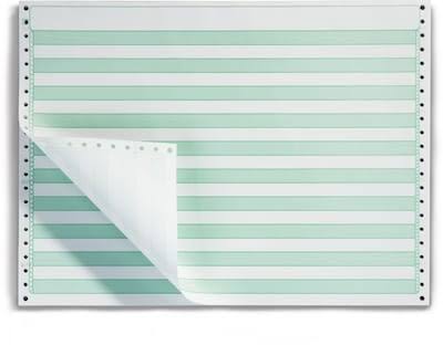 Staples Green Bar Computer Paper, 14 7/8 x 11, 15lb, 3,500/Box (177105) | Quill