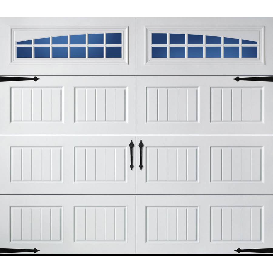 Pella Carriage House Series 96-in x 84-in Insulated White Garage Door Windows 123534
