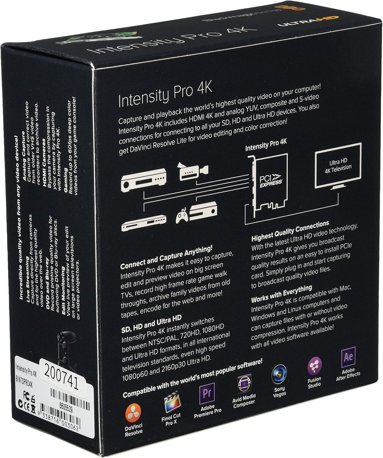 Blackmagic Design Intensity Pro 4K Capture & Playback Input/Output Card, Ultra HD at 30fps and 1080p at 60fps