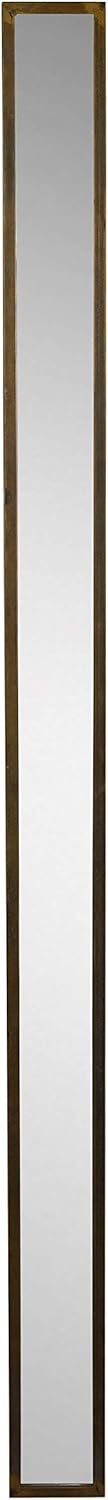 MY SWANKY HOME Rustic 60 in Tall Thin Decorative Metal Frame Accent Wall Mirror 4in Slim Narrow
