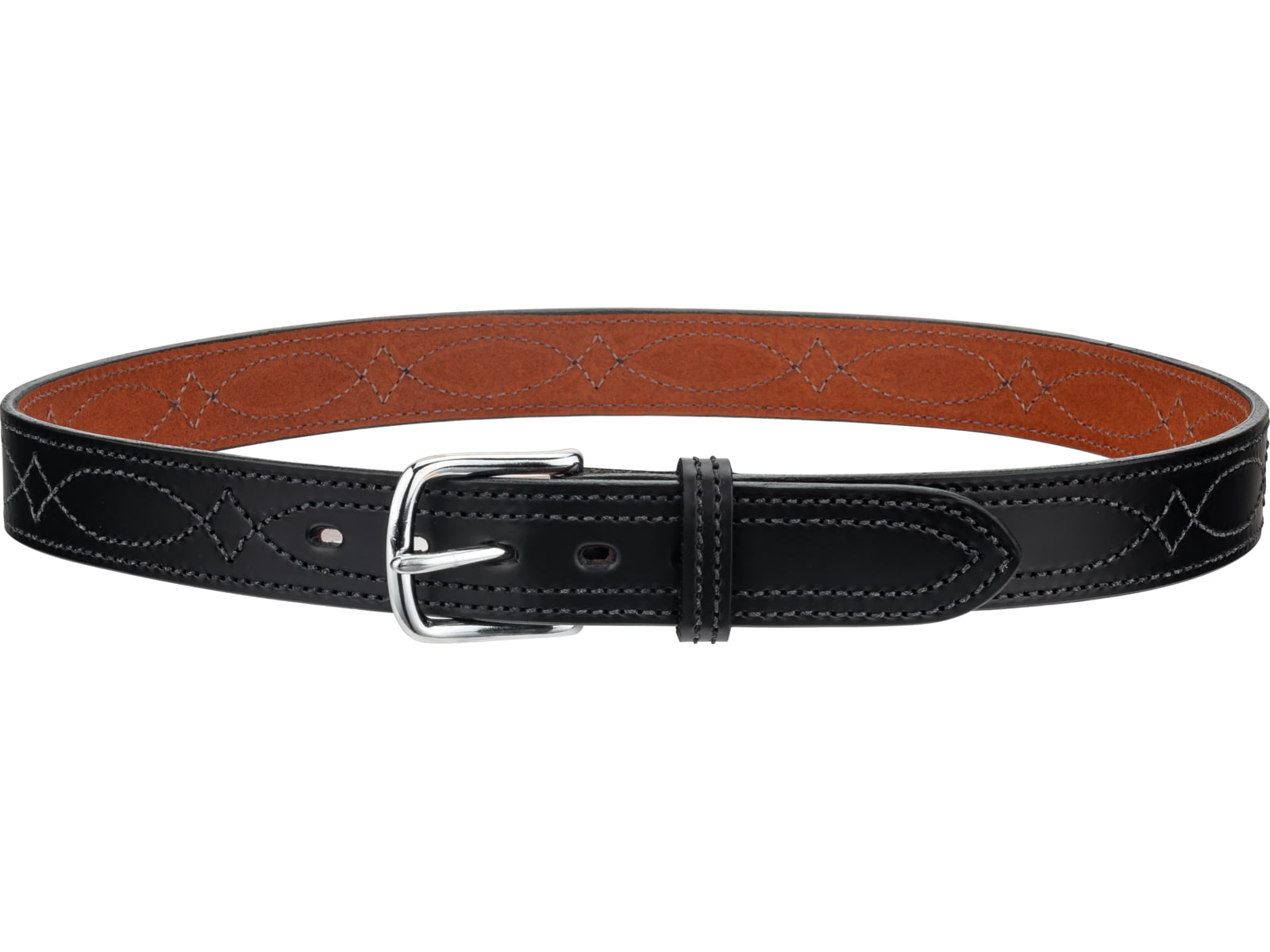Bianchi B12 Reversible Sport Stitched Belt - Plain Black,Size 42