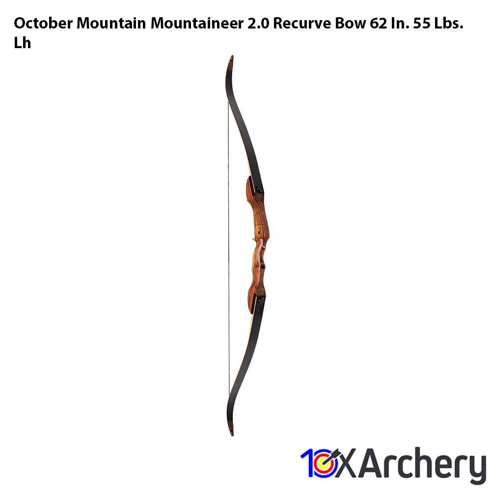 October Mountain Mountaineer 2.0 Recurve Bow 62 in. 55 lbs. LH