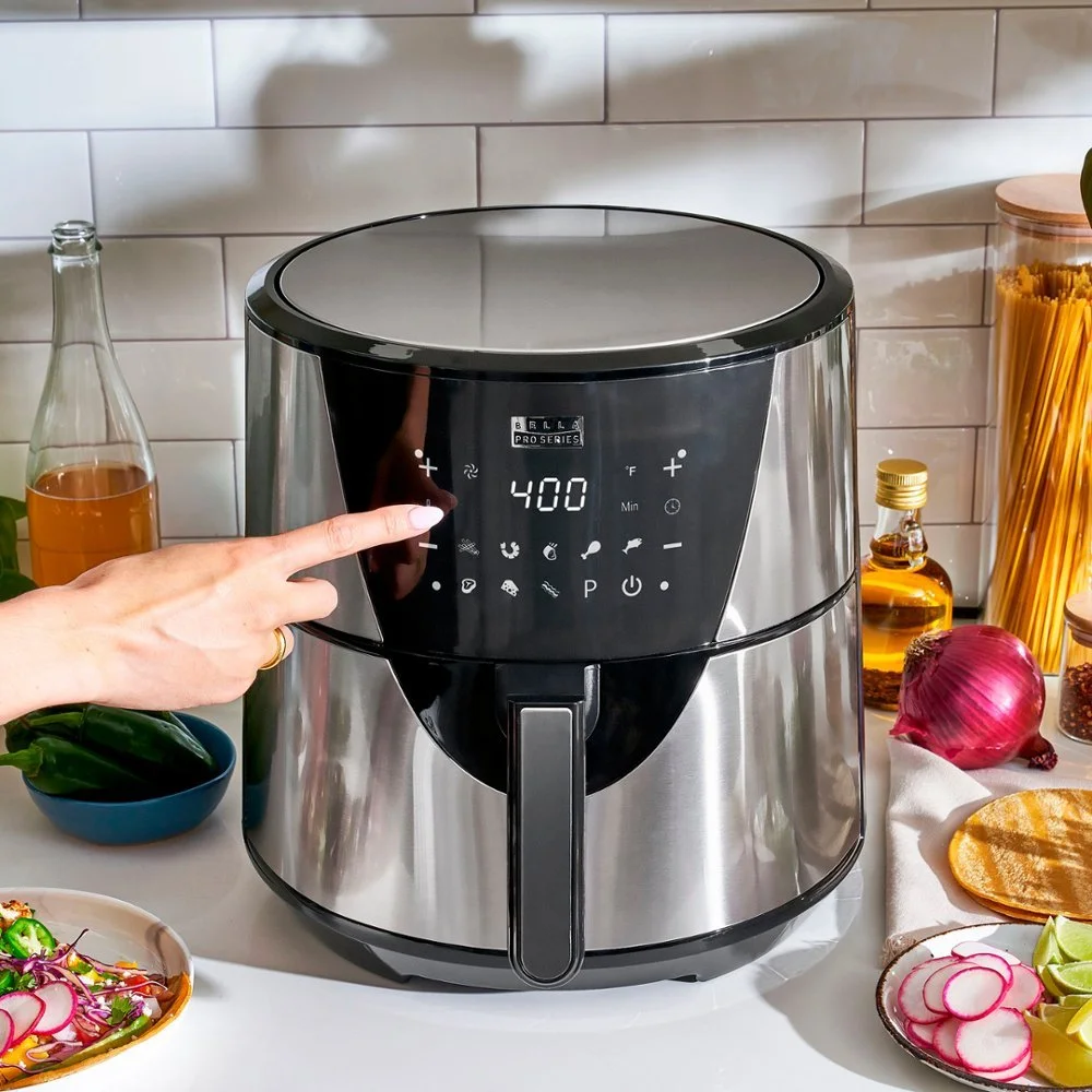 Pro Series - 8-qt. Digital Air Fryer - Stainless Steel