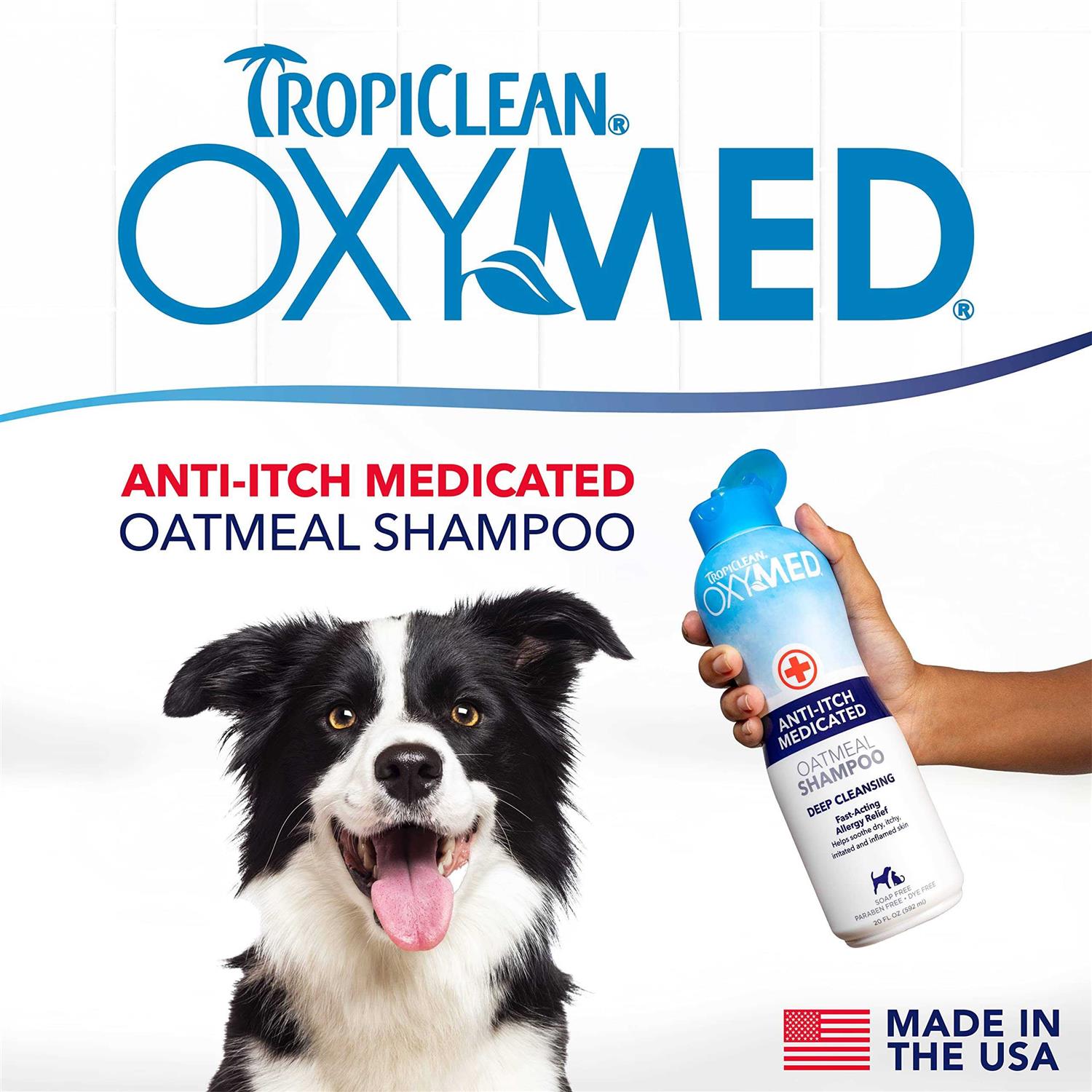 Tropiclean OxyMed Medicated Anti-Itch Oatmeal Pet Shampoo - Pet Supplies online store