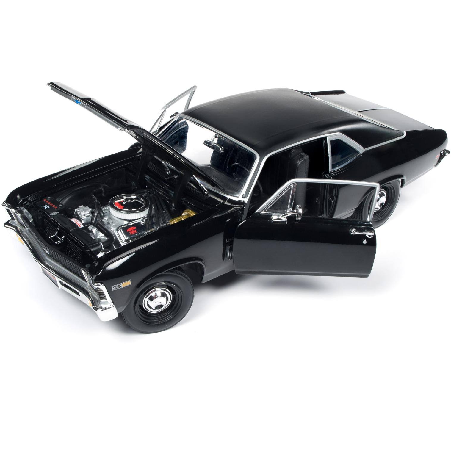 Autoworld AMM1178 1969 Chevrolet Yenko Nova SS Gloss Black with Matt Black Top MCACN 10th Anniversary Muscle Car u0026 Corvette