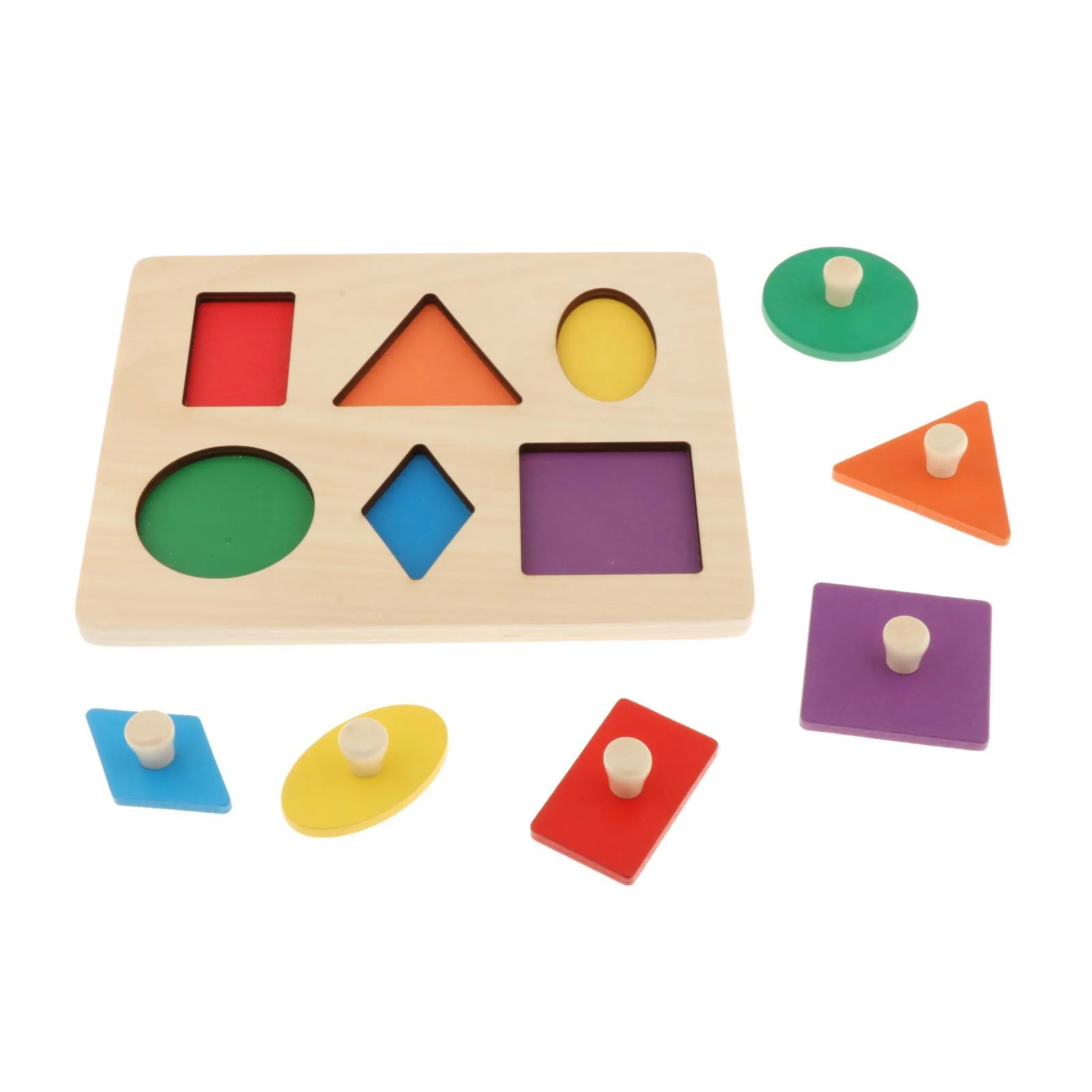 Montessori Toy Wooden Shape Puzzles, Kids Early Learning Educational Developmental Toy for ,,,, 6 Years Old Boys and Girls