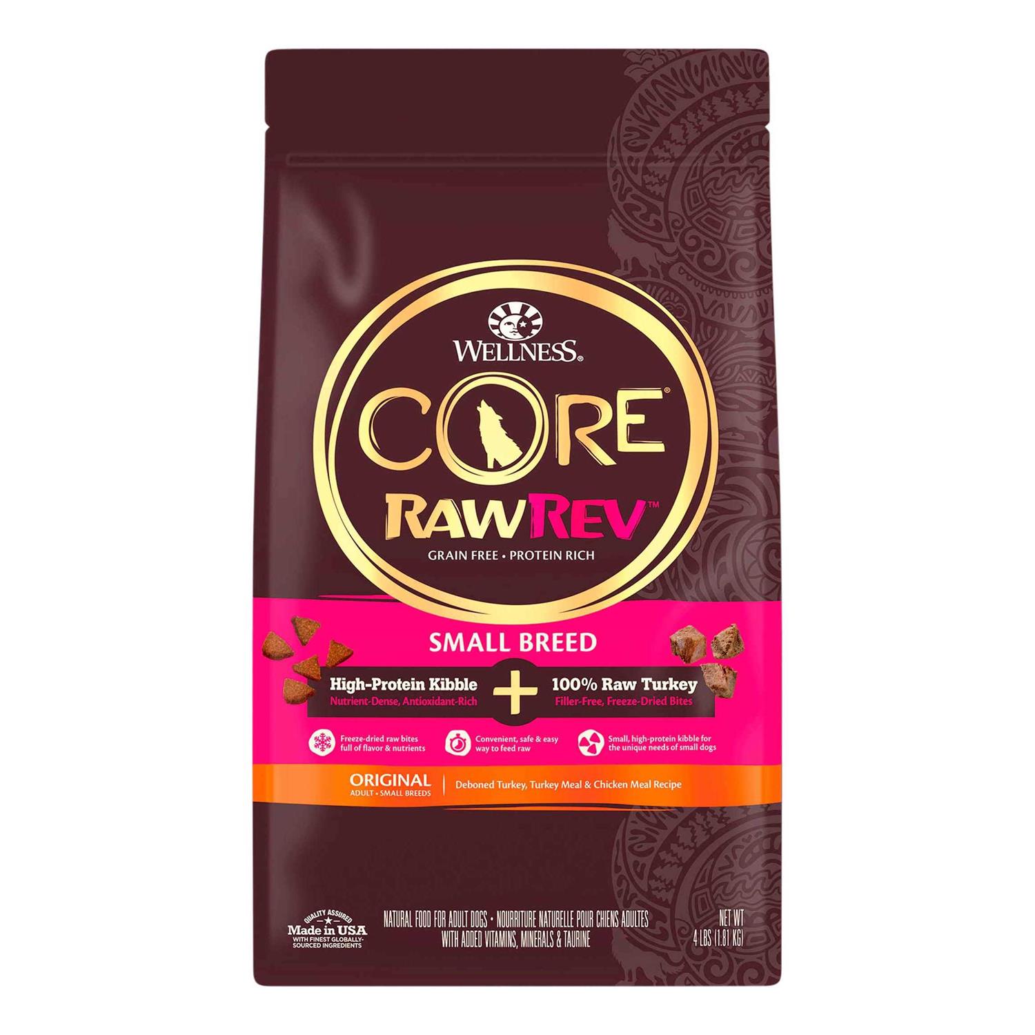 Wellness Core RawRev Natural Grain Free Original Chicken with Freeze Dried Turkey Small Breed Dry Dog Food - Pet Supplies online store