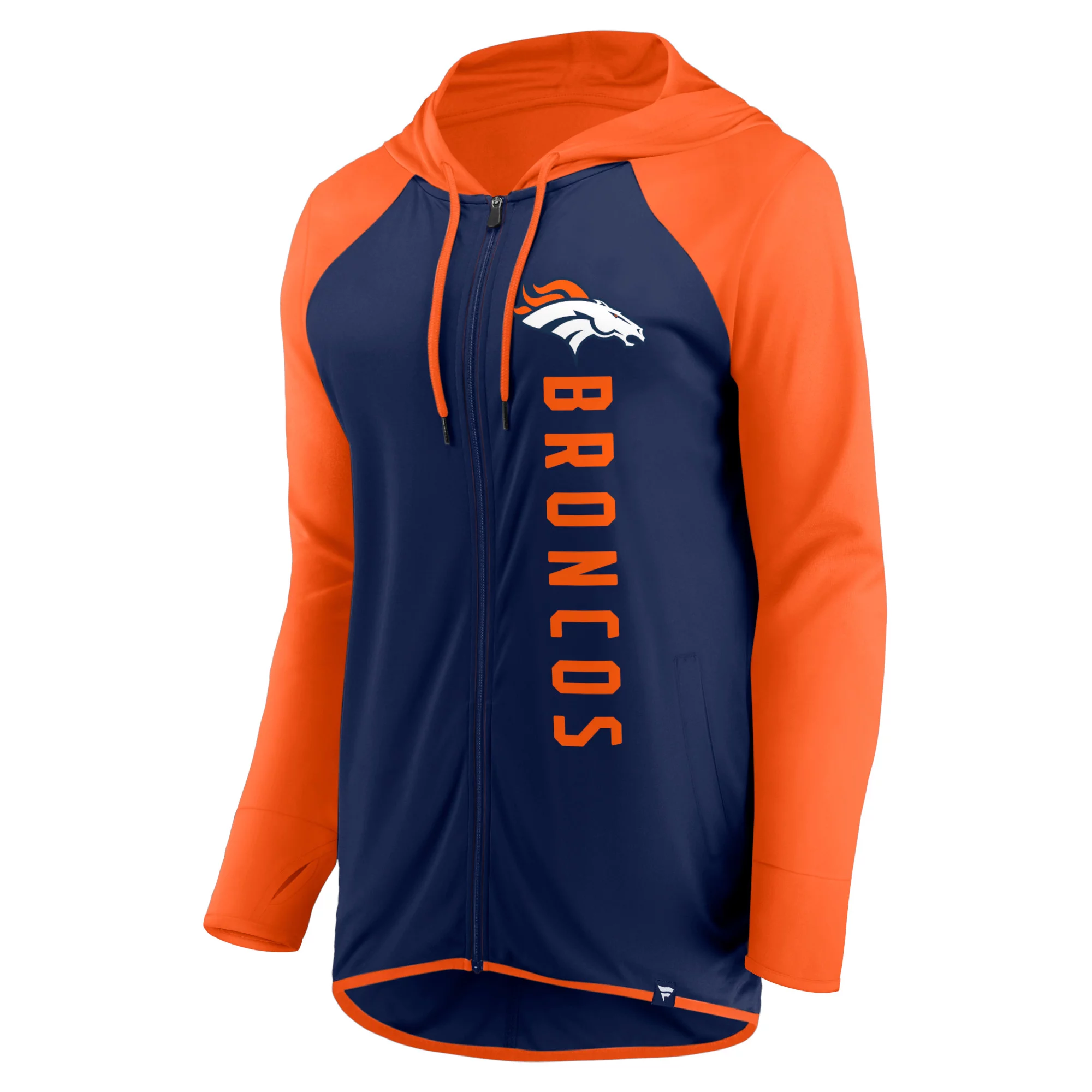 Women's Fanatics Branded Navy/Orange Denver Broncos Forever Fan Full-Zip Hoodie