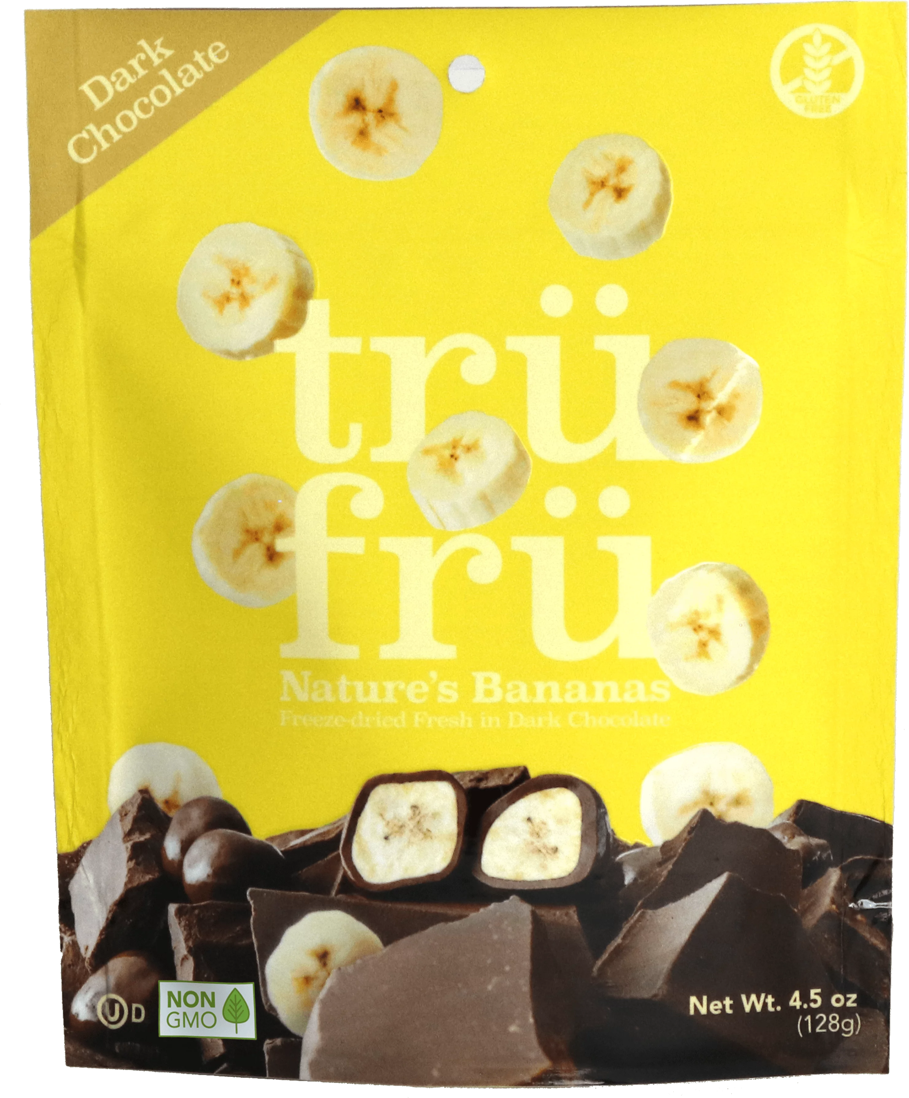 (Price/Case)Tru Fru Grab & Share 105 Hyper-Dried Real Banana In Dark Chocolate 6-4.5 ounce