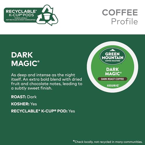 Green Mountain Coffee Roasters Dark Magic Keurig Single-Serve K-Cup Pods, Dark Roast Coffee, 72 Count