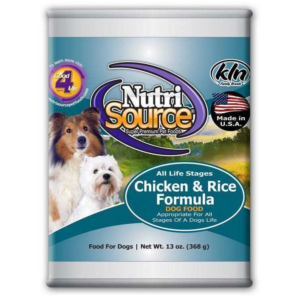 NutriSource Adult Chicken & Rice Canned Dog Food - Pet Supplies online store