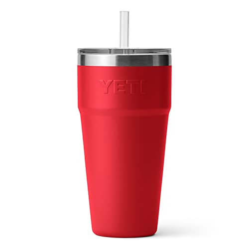YETI Rambler 26 oz Straw Cup, Vacuum Insulated, Stainless Steel with Straw Lid