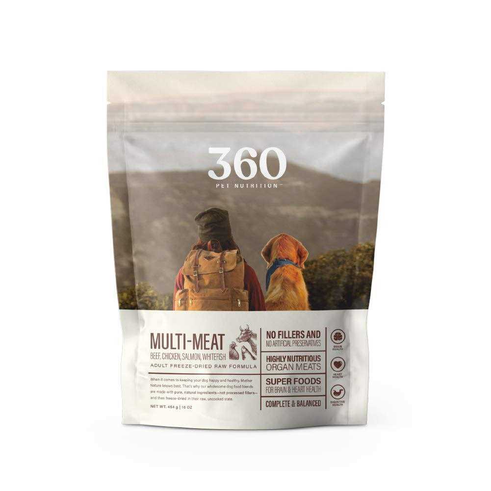 360 Pet Nutrition Freeze Dried Raw Complete Meal for Adult Dogs High Protein - Pet Supplies online store