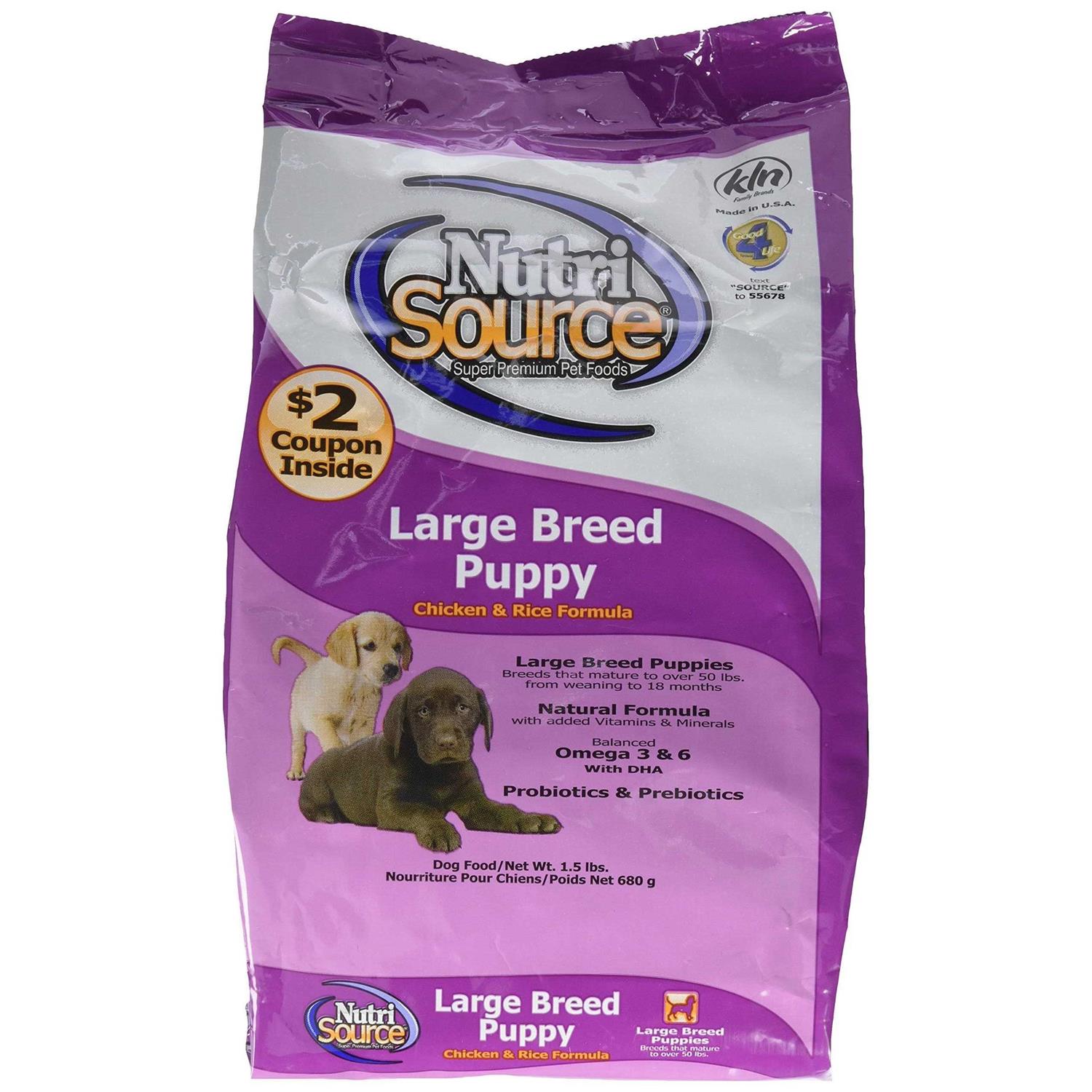 NutriSource Chicken Rice Large-Breed Puppy Dry Dog Food - Pet Supplies online store