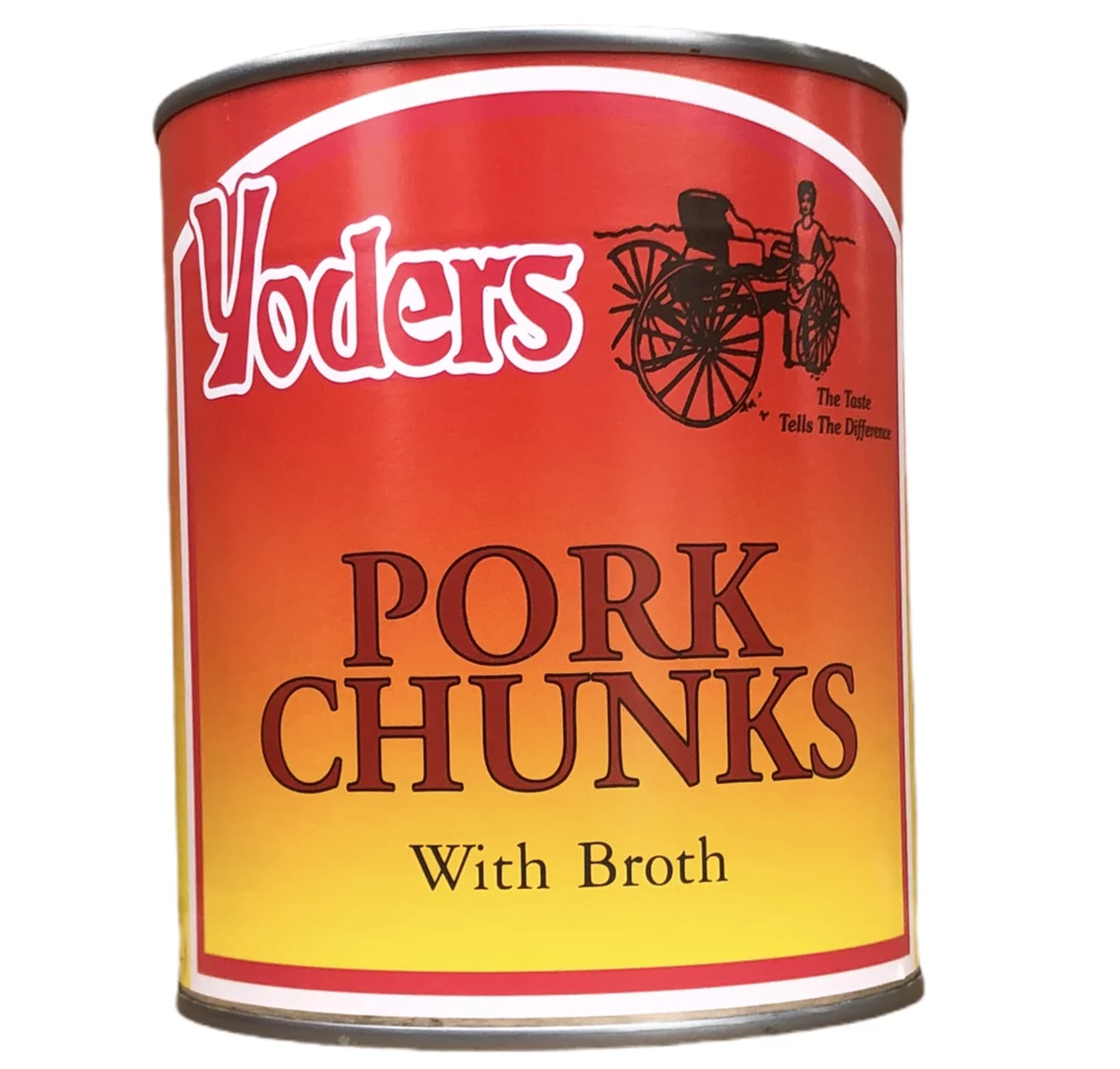 Yoder's Canned 10 Years Long Shelf Life Emergency Food Pork Chunks Meat Case, 28oz / 14 Servings /#2.5 /Can - 12 Cans