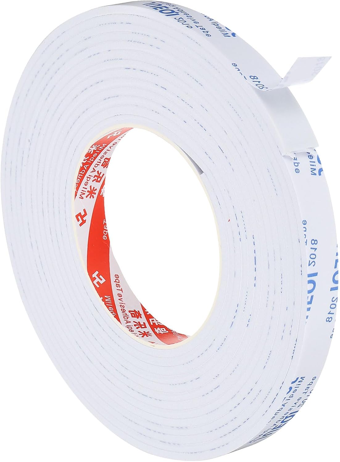 PATIKIL 5m/16.4ft Sealing Foam Tape, 15mm Wide 3mm Thick Single Sided Weather Stripping Door Furniture Seal Strip for Window Pipes Insulation, White