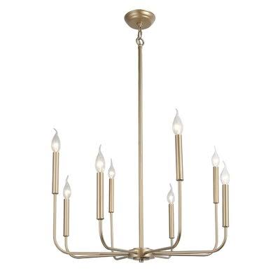 Carone 8 - Light Candle Style Chandelier Everly Quinn