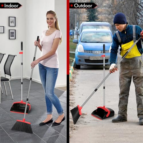 Broom and Dustpan Set for Household Use in Kitchen Living Room Garage etc. 11.8