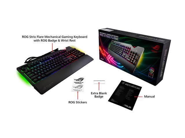 Asus ROG Strix Flare Cherry MX Blue Mechanical RGB Gaming Keyboard