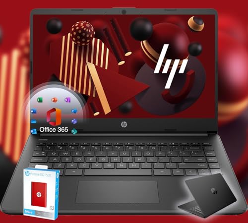 HP 14 Ultrabook • Limited Edition with Microsoft 365 • Intel 4-Core CPU • 16GB RAM • 1.6TB Storage (128GB OnBoard withHP 512GB P500 Portable SSD + 1TB OneDrive) • Natural Silver • Win11 (Renewed)