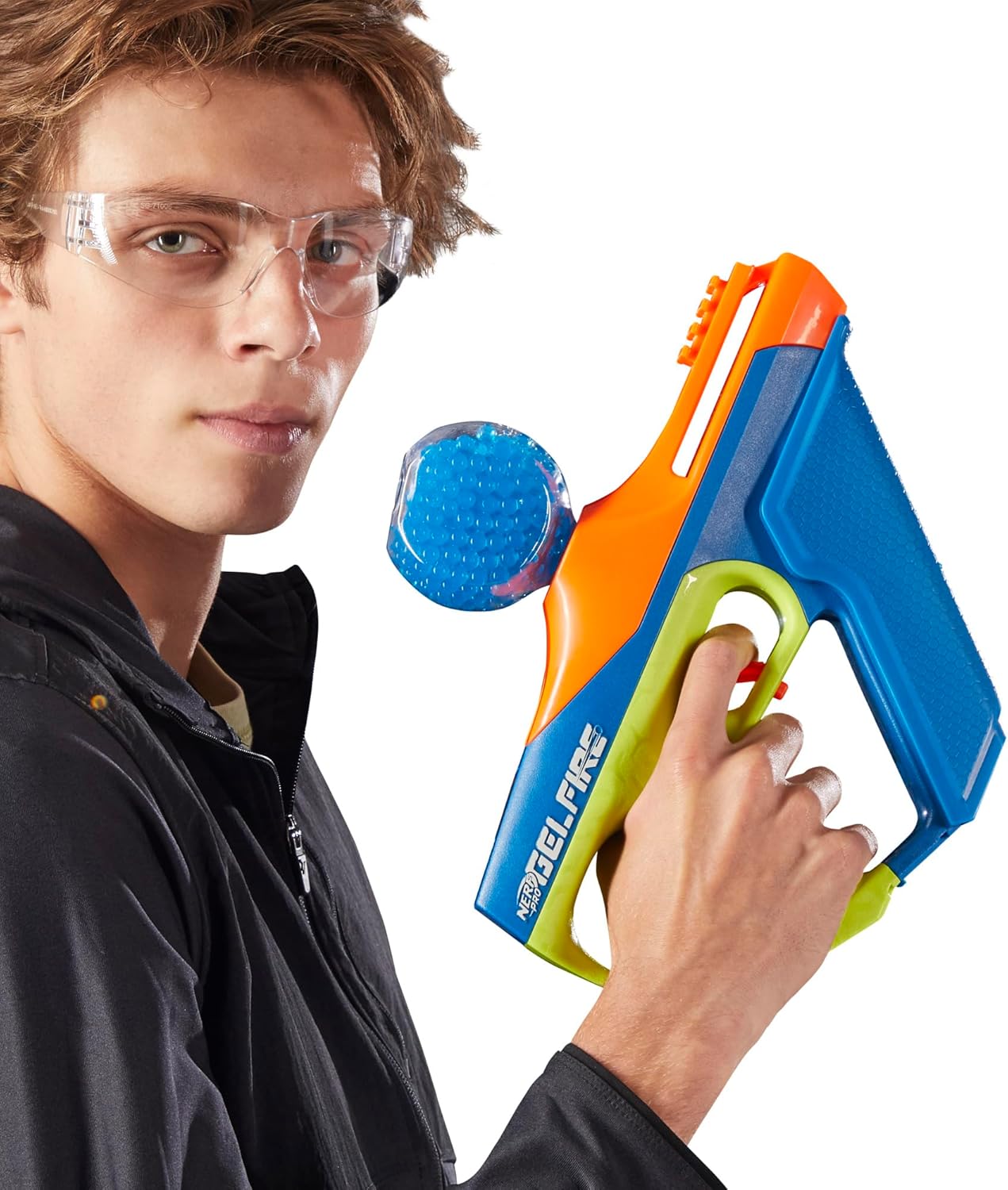 Nerf Pro Gelfire Nightfall Uproar Full Auto Blaster, 150 FPS, 10,000 Rounds, Glow in The Dark Blaster, Eyewear, Age 14+