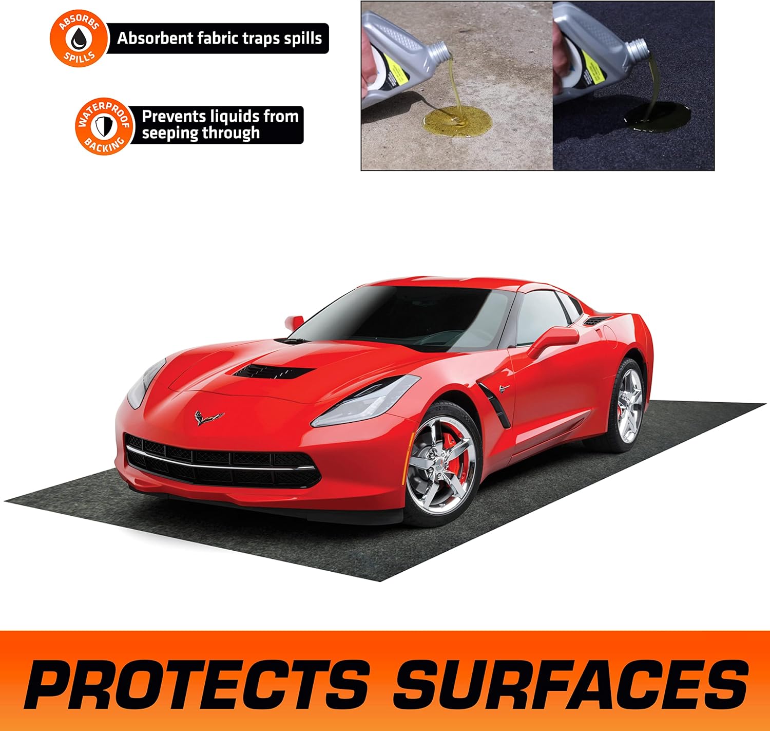 Armor All Original XL Garage Floor Mat, (22' x 8'10