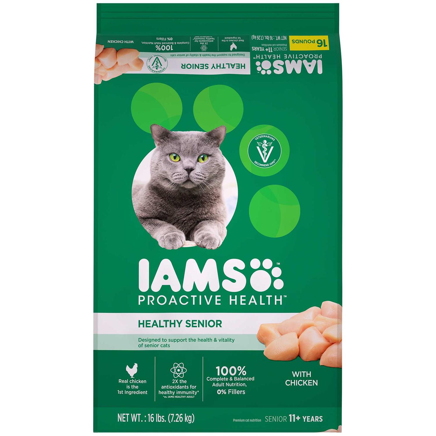 IAMS ProActive Lively Senior Dry Cat Food - Pet Supplies online store