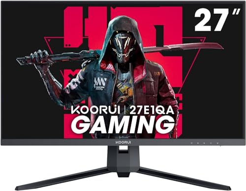 KOORUI 24.5” FHD 1920x1080p VA Gaming Monitor, 170Hz, 1ms, Adaptive Sync, 2xHDMI(144Hz) & DisplayPort(170Hz), sRGB 99%, 75 * 75mm VESA, Tilt Adjustable, Eye Care, Black