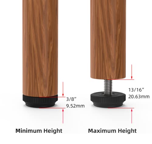 8 Pack 5/16-18 Stainless Steel Adjustable Threaded Furniture Leg Leveling Feet Screw-in Glide Levelers,Screw Foot Levelers Screw On Furniture Glide Leveling Table,Chair,Furniture