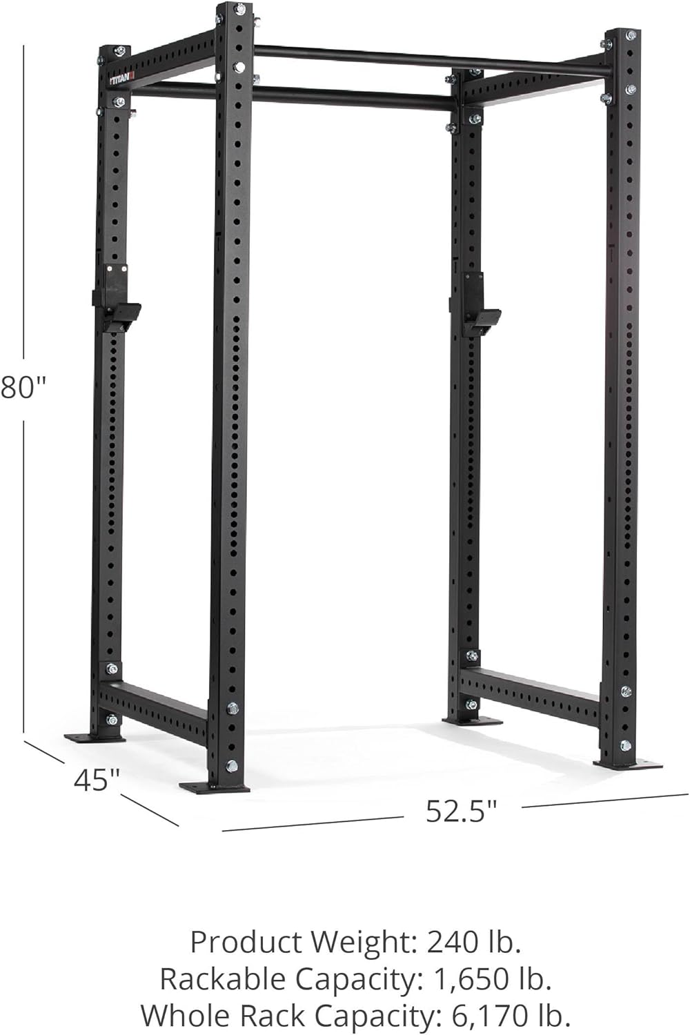Titan Fitness X-3 Series Short Bolt-Down Power Rack 36-in. Depth