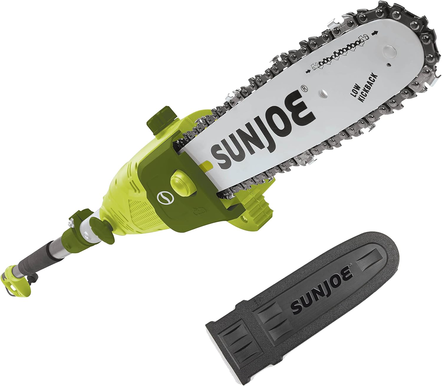Sun Joe 10 inch 8.0 Amp Electric Multi-Angle Pole Chain Saw, SWJ803E-PRP, Purple