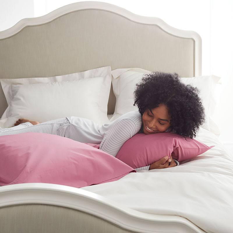 The Company Store Company Cotton Terracotta Solid 300-Thread Count Cotton Percale Twin Duvet Cover