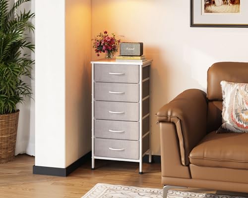 Casaottima Small Dresser for Bedroom with 5 Storage Drawers, 31